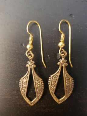Elegant Gold-Tone Dangle Earrings